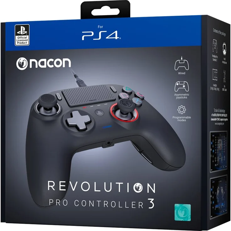Nacon Revolution Pro Controller 3 Schwarz (PS4OFPADRPC3FRNL) (PC, PS4) – Bild 4