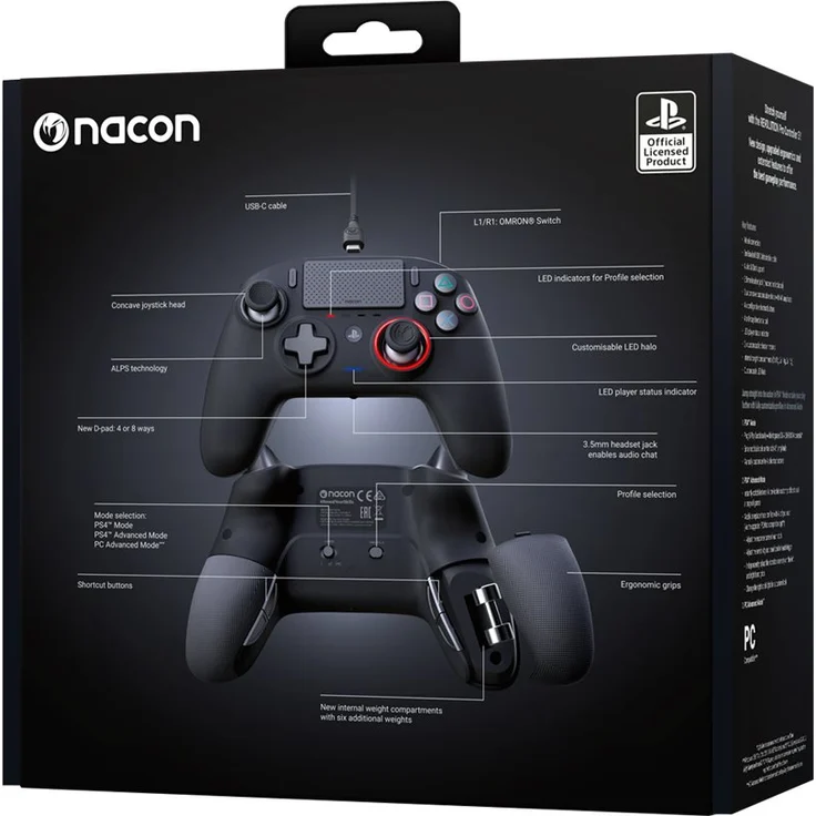 Nacon Revolution Pro Controller 3 Schwarz (PS4OFPADRPC3FRNL) (PC, PS4) – Bild 2