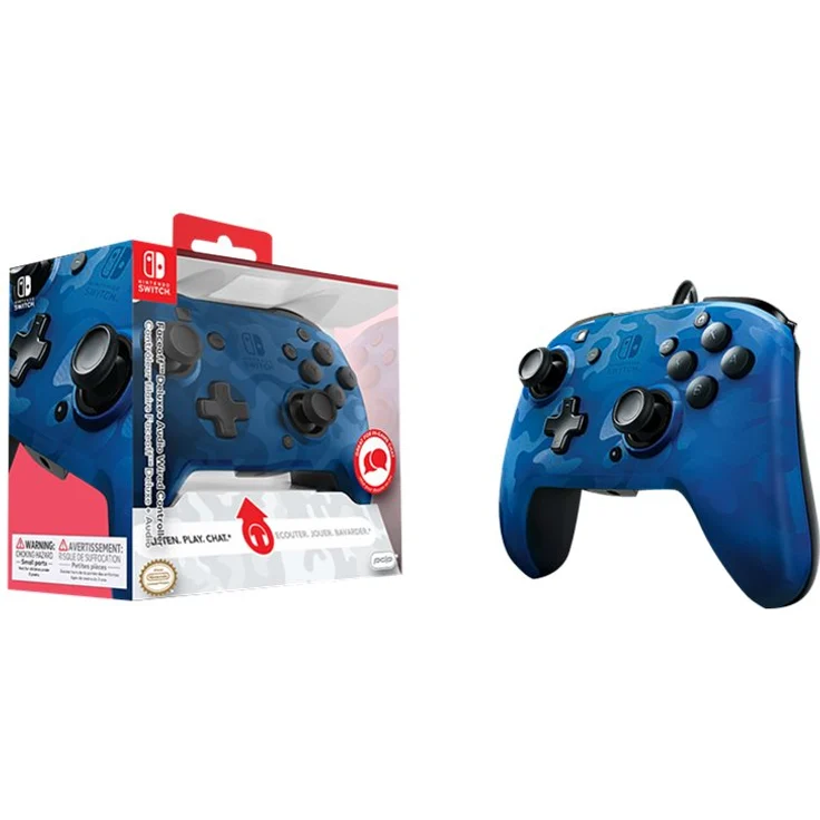 PDP Faceoff Deluxe+ Audio Wired Controller Blau, Schwarz (500-134-NA-CM02) (Switch) – Bild 2