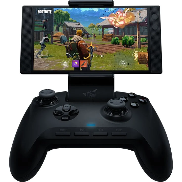Razer Raiju - Mobile Mobiler Gaming-Controller für Android, ergonomisches Layout mit Multifunktionstasten, Hair-Trigger-Modus, verstellbare Smartphone-Halterung, Konfiguration über mobile App, schwarz (RZ06-02800100-R3M1) – Bild 10