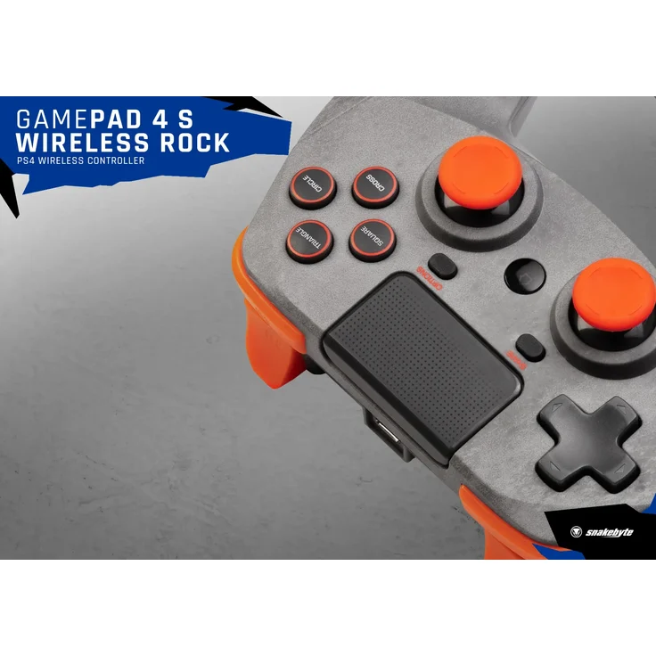 Snakebyte Game:Pad 4 S Wireless Rock Grau, Orange (SB914522) (PS4) – Bild 6