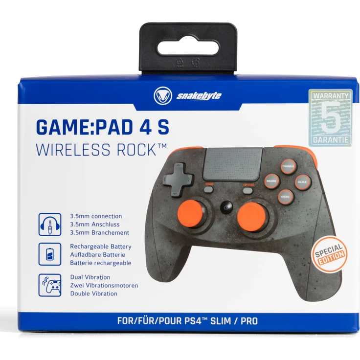 Snakebyte Game:Pad 4 S Wireless Rock Grau, Orange (SB914522) (PS4) – Bild 8