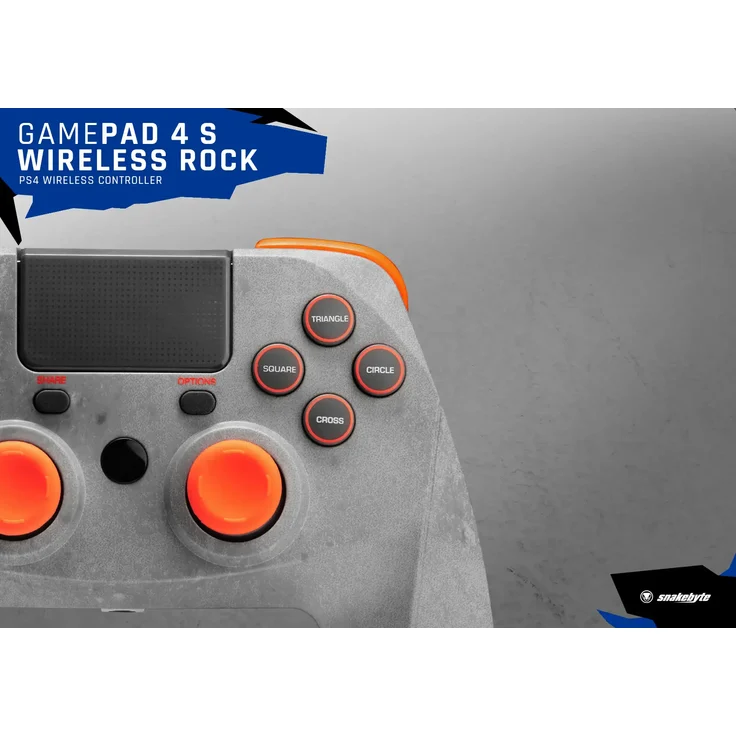 Snakebyte Game:Pad 4 S Wireless Rock Grau, Orange (SB914522) (PS4) – Bild 4