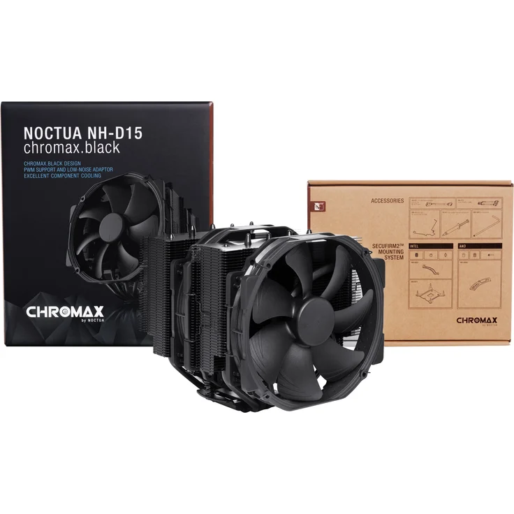 Noctua NH-D15 chromax.Black, Dual-Tower CPU Kühler (140mm, Schwarz) - Preisvergleich – Bild 3