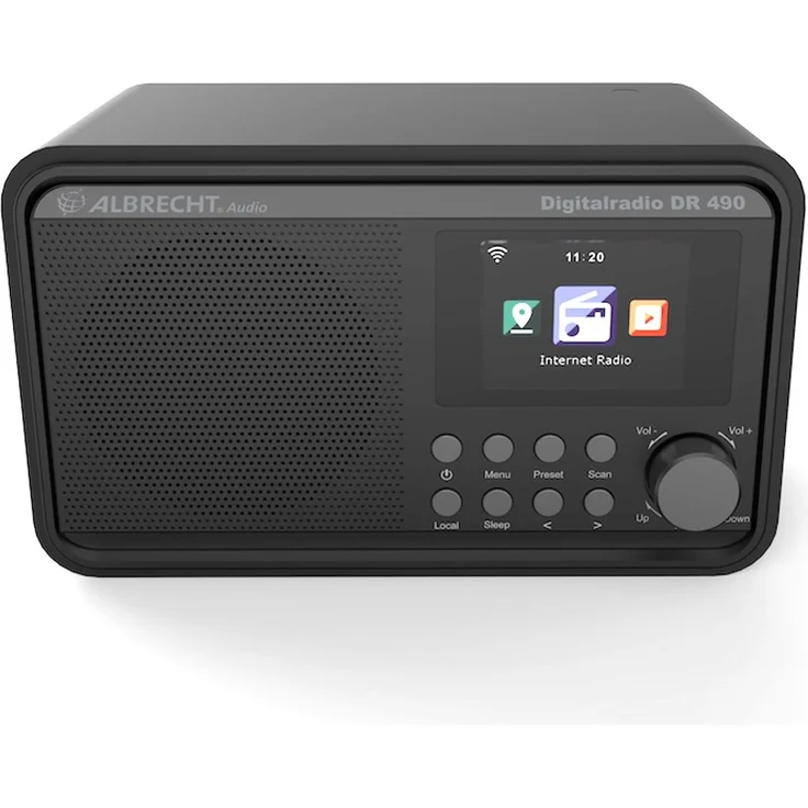Albrecht DR490 Hybridradio mit Farbdisplay, Internet, DAB+, UKW, Radiosteuerung via App, Farbe: schwarz – Bild 2
