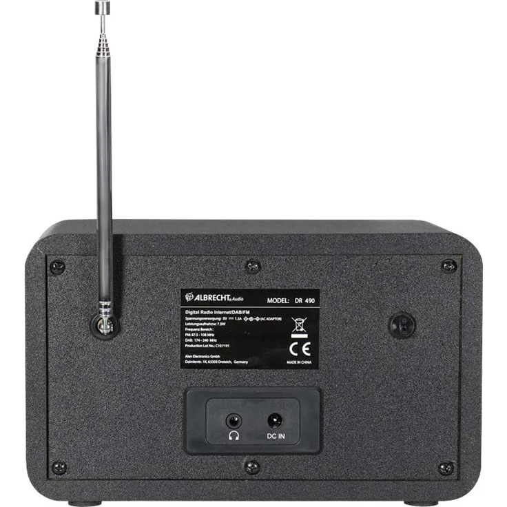 Albrecht DR490 Hybridradio mit Farbdisplay, Internet, DAB+, UKW, Radiosteuerung via App, Farbe: schwarz – Bild 4