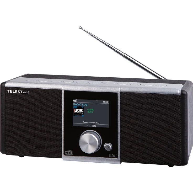 TELESTAR S 20i Internetradio-DAB+ (Stereo, DAB+-DAB-UKW, Farbdisplay, Direktwahltasten, Wecker, Favoritenspeicher) Silber-schwarz - Preisvergleich – Bild 3