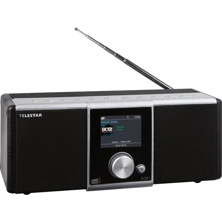 TELESTAR S 20i Internetradio-DAB+ (Stereo, DAB+-DAB-UKW, Farbdisplay, Direktwahltasten, Wecker, Favoritenspeicher) Silber-schwarz - Preisvergleich – Bild 4