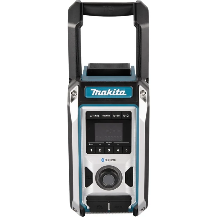 Makita DMR114 12 bis 18 V Li-Ion Baustellenradio mit Bluetooth, LCD-Display, Wecker, geeignet für Outdoor, spritzwassergeschützt, blau – Bild 10