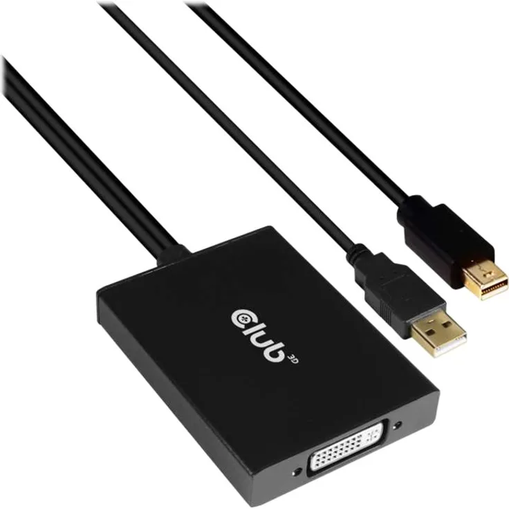 Club3D Adapter MiniDisplayport > DVI-D (Active Dual) St/Bu retail