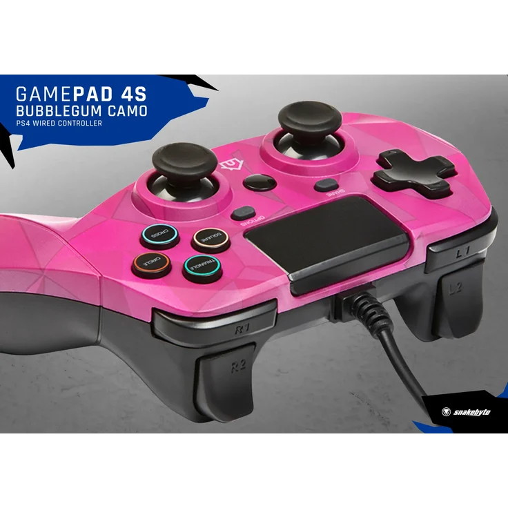 Snakebyte Game:Pad 4 S Bubblegum Camo Pink, Schwarz (SB913471) (PS4) – Bild 7