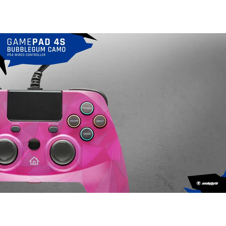 Snakebyte Game:Pad 4 S Bubblegum Camo Pink, Schwarz (SB913471) (PS4) – Bild 6
