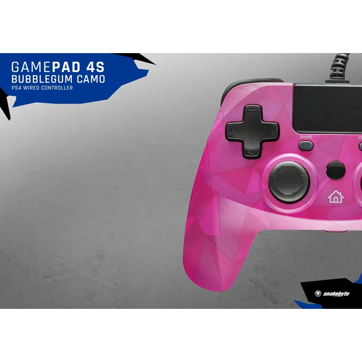 Snakebyte Game:Pad 4 S Bubblegum Camo Pink, Schwarz (SB913471) (PS4) – Bild 8