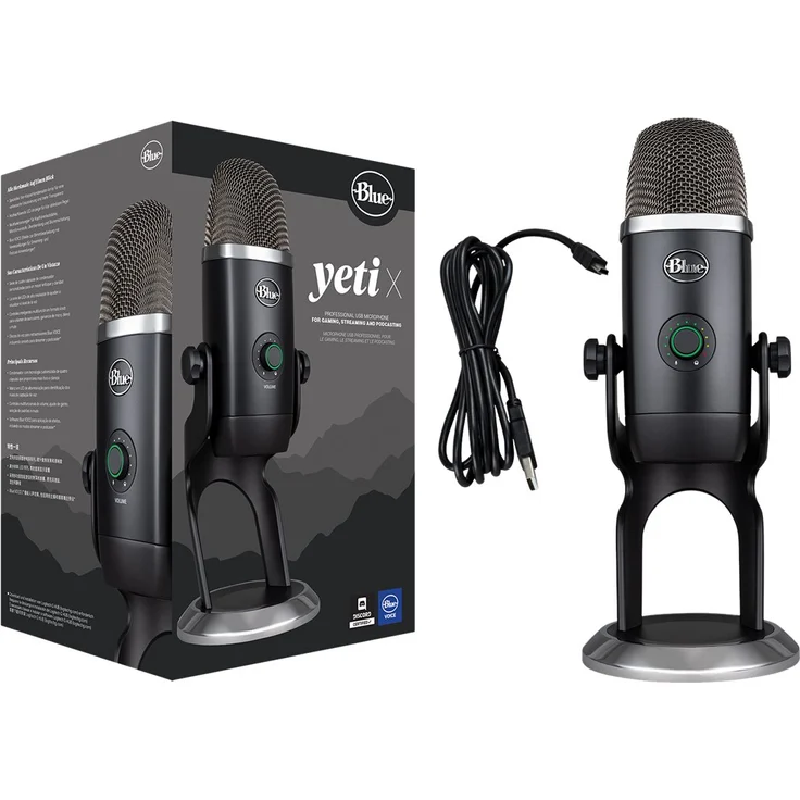 Blue Yeti X professionelles USB-Mikrofon für Gaming, Streaming und Podcasts, Schwarz – Bild 10