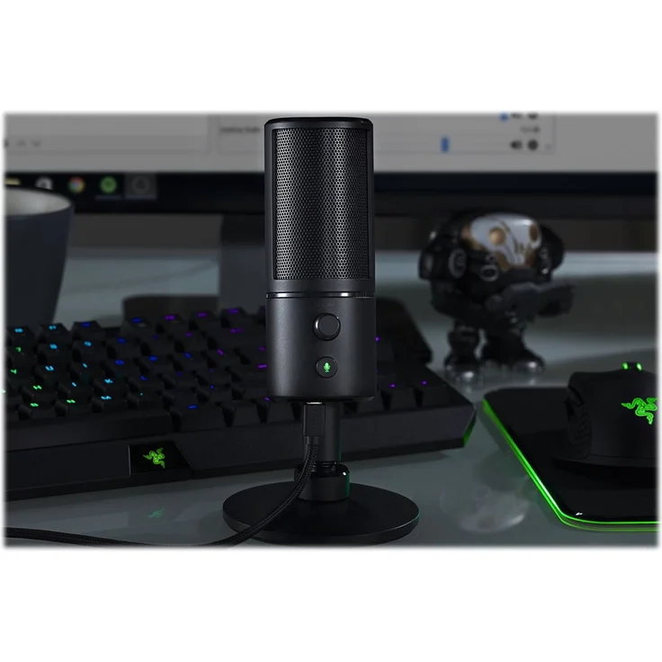 Razer Seirēn X - USB Kondensator-Mikrofon (für Streaming, Kompaktes Streamer Mikrofon mit integriertem Schockdämpfer und Superniere Aufnahmemuster) Schwarz – Bild 6