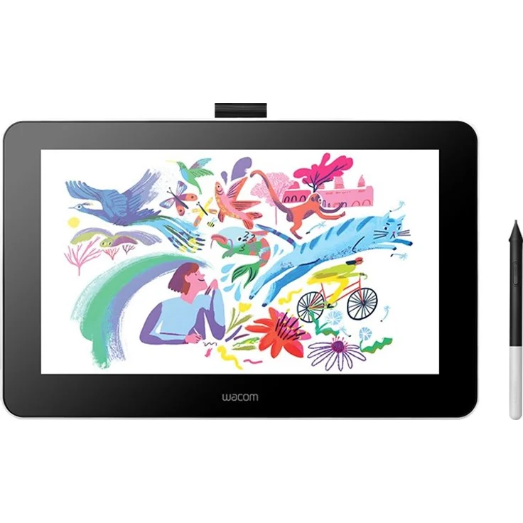 Wacom One Creative Pen Display mit software (zum Skizzieren, Zeichnen auf dem Bildschirm, 13,3 Zoll Full HD Display (1.920 x 1.080), Stiftpräzision) - Ideal für Home-Office & E-Learning – Bild 2