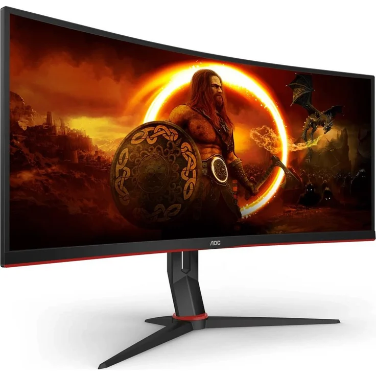 AOC Gaming CU34G2 86 cm (34 Zoll) Curved Monitor (QHD, HDMI, DisplayPort, Free-Sync, 1ms Reaktionszeit, 100 Hz, 3440x1440) schwarz-rot – Bild 8