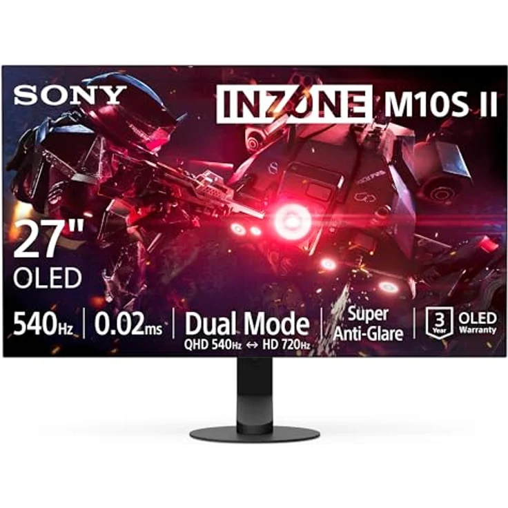 SONY INZONE M10S II, OLED 27 Zoll QHD Gaming Monitor mit 0,02 ms Reaktionszeit und 540 Hz Bildwiederholrate – Bild 1