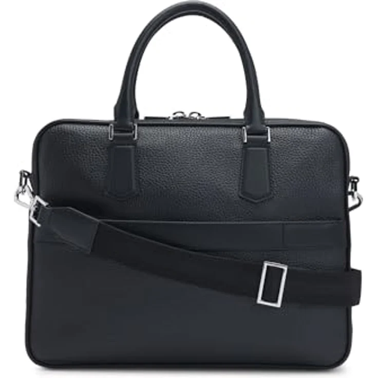 Boss New Crosstown Aktentasche aus 100% Leder, 38 cm mit Laptopfach, schwarz – Bild 2