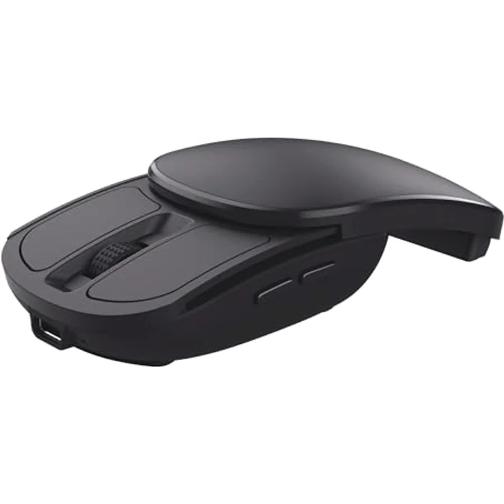 Trust ZYLO Pocket Wireless Mouse, kabellose faltbare Maus im Taschenformat, Schwarz mit USB-C-Empfänger und bis zu 5 Monate Akkulaufzeit – Bild 2