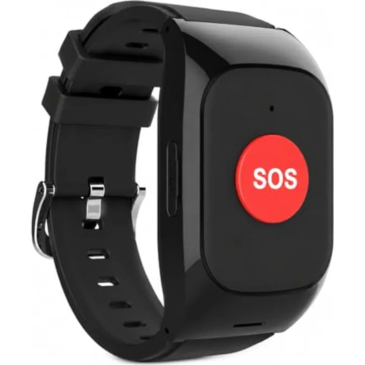 NikuTRAX SOS One Protect – GPS-Notrufarmband für Demenz & Senioren, 4G/LTE, automatische Sturzerkennung, IP67 wassergeschützt, großer SOS-Knopf