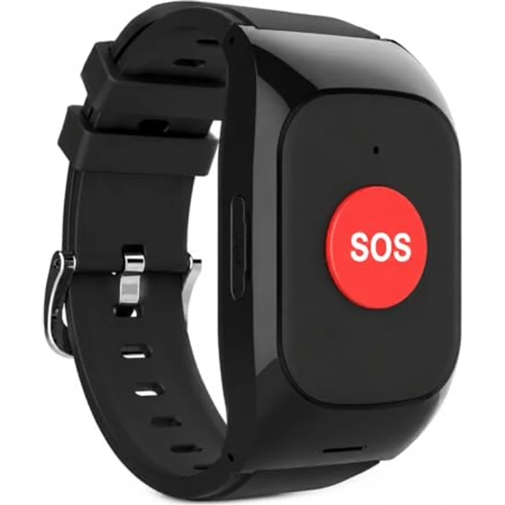 NikuTRAX SOS One Protect – GPS-Notrufarmband für Demenz & Senioren, 4G/LTE, automatische Sturzerkennung, IP67 wassergeschützt, großer SOS-Knopf – Bild 1