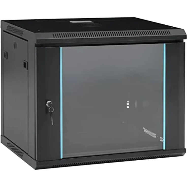 vidaXL 9U Netzwerkschrank Wandmontage 19'' IP20 600x450x510 mm – Bild 2