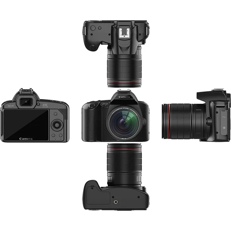 KKmoon 4K-Digitalkamera, WiFi-Digitalvideokamera mit 64 MP, Doppelobjektiv, 3-Zoll-IPS-Bildschirm, 16-facher Anti-Shake-Zoom, Nachtsicht, 4800 mAh Akku, Schönheitsfilter
