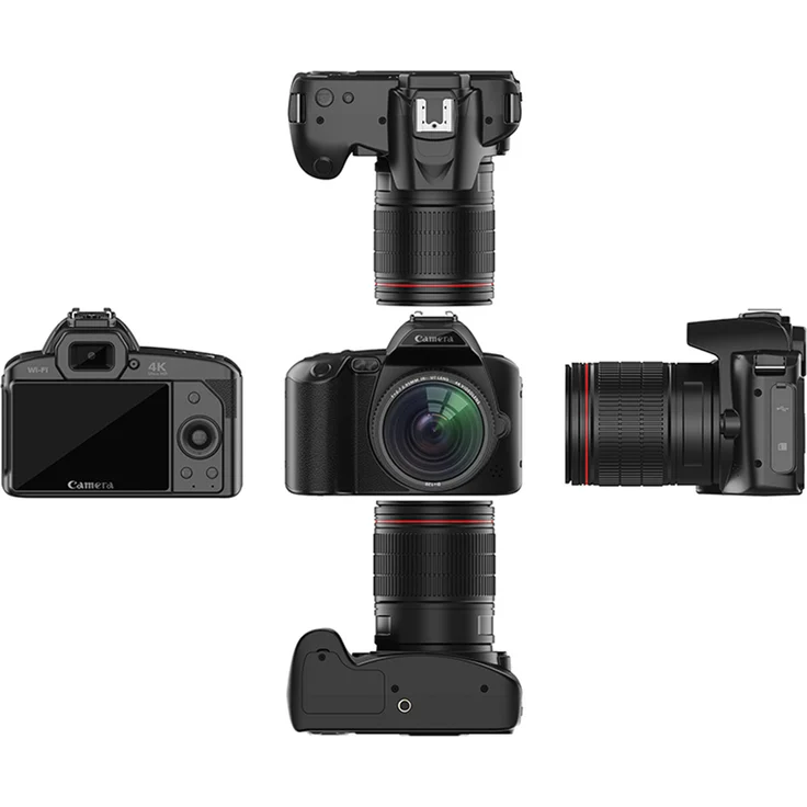 KKmoon 4K-Digitalkamera, WiFi-Digitalvideokamera mit 64 MP, Doppelobjektiv, 3-Zoll-IPS-Bildschirm, 16-facher Anti-Shake-Zoom, Nachtsicht, 4800 mAh Akku, Schönheitsfilter