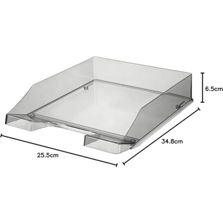 Han Briefablage 1026-x-24, Klassik transparent, A4, grau transparent, stapelbar, Kunststoff – Bild 6