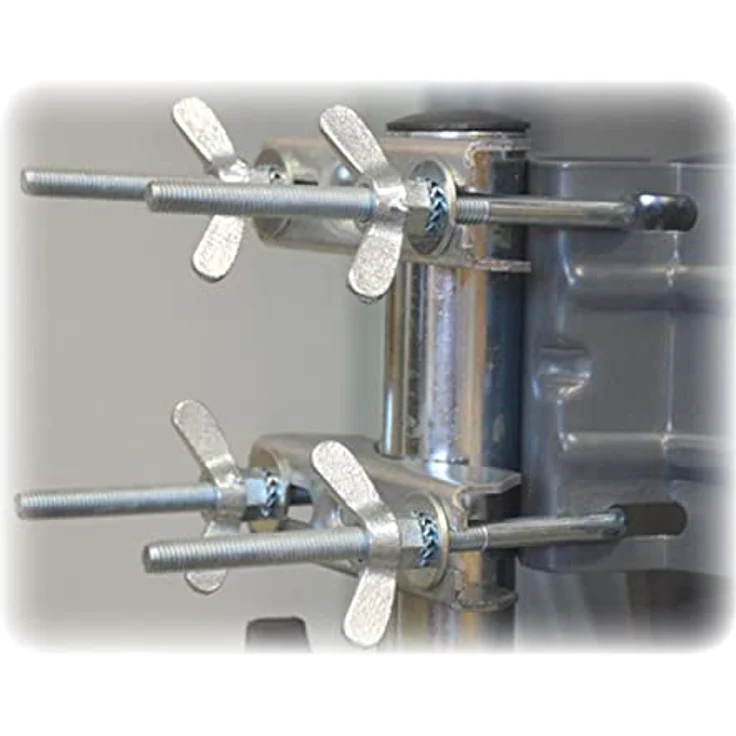 PremiumX DELUXE SAT Anlage 100cm, Aluminium Satellitenantenne Anthrazit für 4 Empfänger mit Green Diamond Quad LNB und 8x F-Stecker – Bild 7