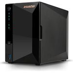 Asustor Drivestor 2 Pro Gen2 AS3302T v2, 2 Bay NAS Gehäuse Netzwerkspeicher, 1.7GHz Quad-Core, 2.5GbE Port, 2GB RAM DDR4, Network Attached Storage für Cloud Speicher (Diskless)