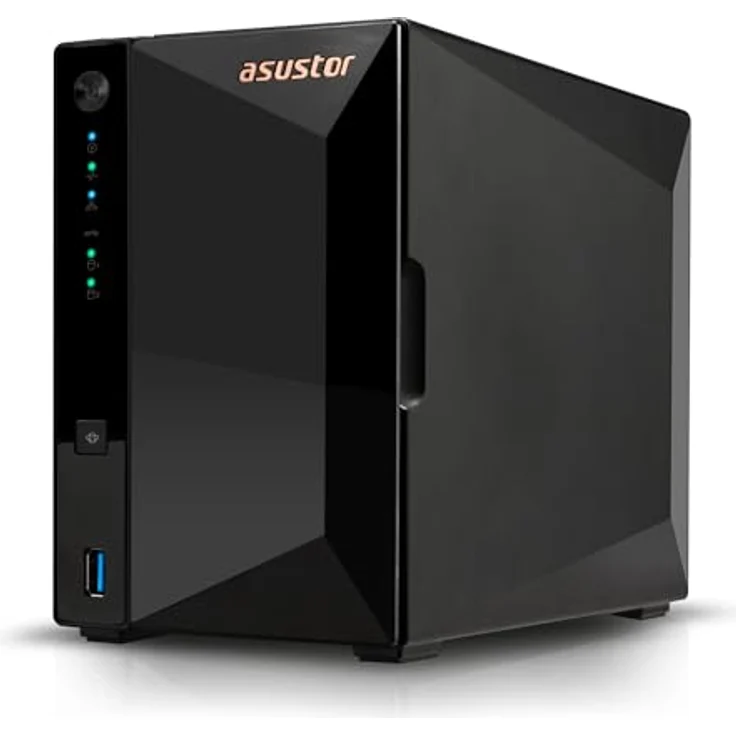 Asustor Drivestor 2 Pro Gen2 AS3302T v2, 2 Bay NAS Gehäuse Netzwerkspeicher, 1.7GHz Quad-Core, 2.5GbE Port, 2GB RAM DDR4, Network Attached Storage für Cloud Speicher (Diskless) – Bild 1