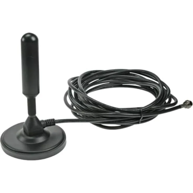 Velleman MAGNETISCHE ANTENNE FÜR MOBILEN DVB-T-EMPFANG, Innenantenne mit Magnetbefestigung und Silikonschutz für tragbare Geräte