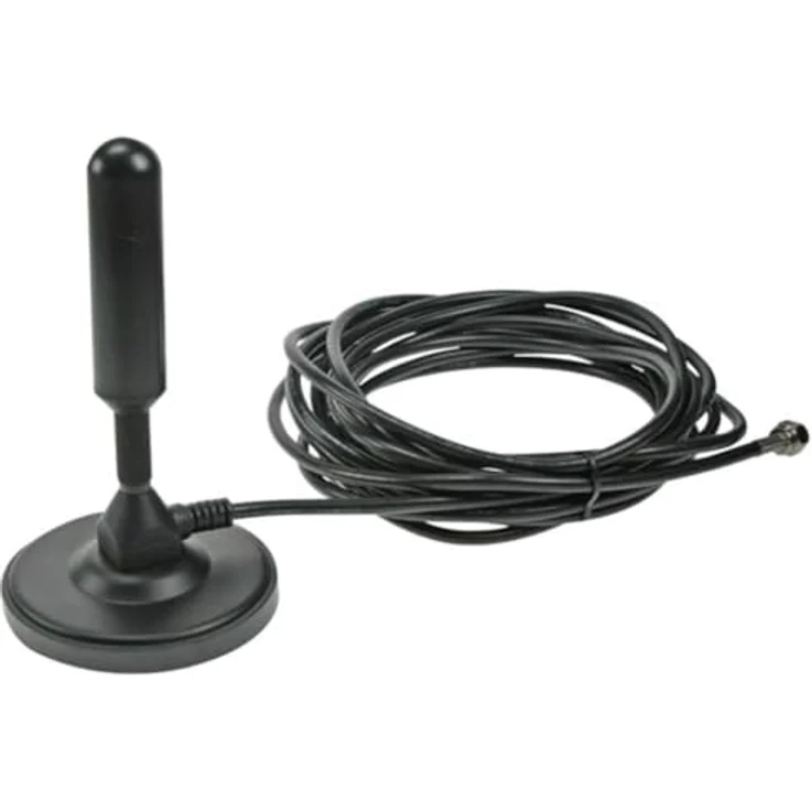 Velleman MAGNETISCHE ANTENNE FÜR MOBILEN DVB-T-EMPFANG, Innenantenne mit Magnetbefestigung und Silikonschutz für tragbare Geräte – Bild 1