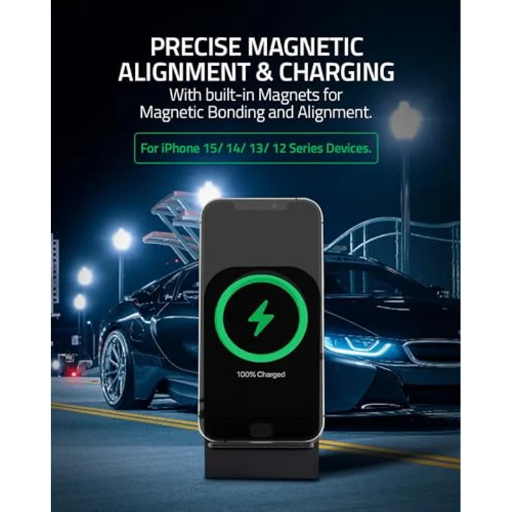 BMW ład. indukcyjna BMDCSMADGPK 15W czarny/black M Edition MagSafe, Wireless Charger, Schwarz – Bild 3