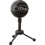 Blue Microphones Snowball Omnidirektionales USB Mikrofon mit zwei vielseitigen Aufnahmemustern und stilvollem Retro-Design für Aufnahme, Streaming und Podcasting auf PC und Mac, schwarz