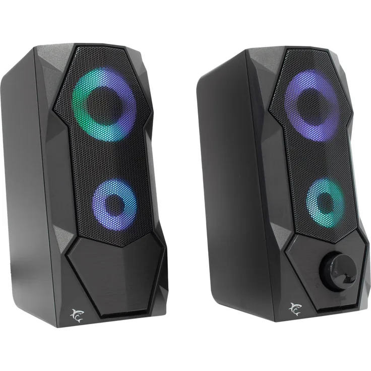 White Shark GSP-634 FLOW PC-Lautsprecher mit RGB-Beleuchtung, Schwarz