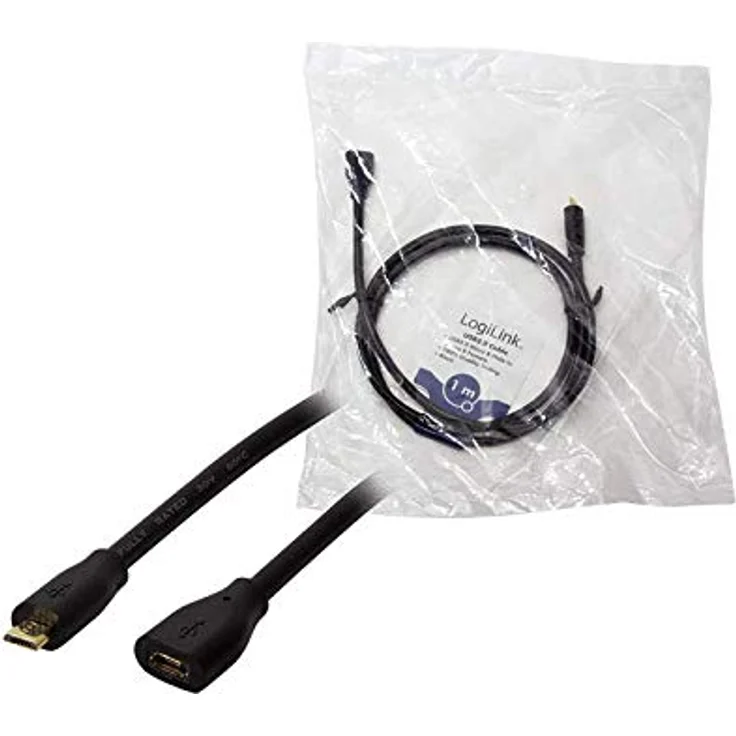 LogiLink CU0121 USB 2.0 Micro-B Verlängerungskabel Schwarz – Bild 6