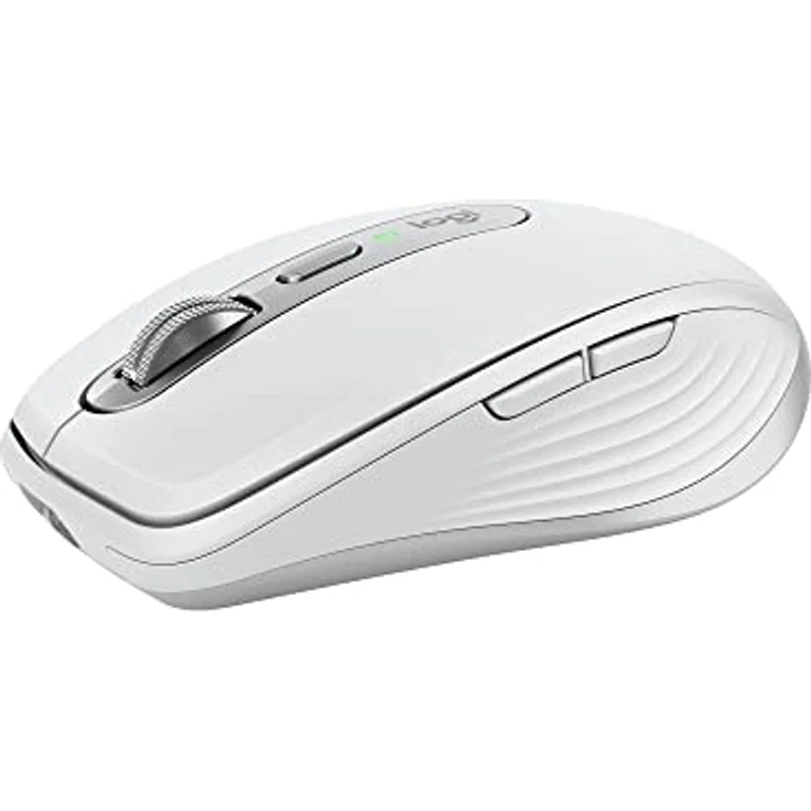 Logitech MX Anywhere 3S Compact Kabellose Maus, Fast Scrolling, 8K DPI Any-Surface Tracking, Quiet Clicks, Programmierbare Tasten, USB C, Bluetooth, Windows PC, Linux, Chrome, Mac - Pale Grey – Bild 1