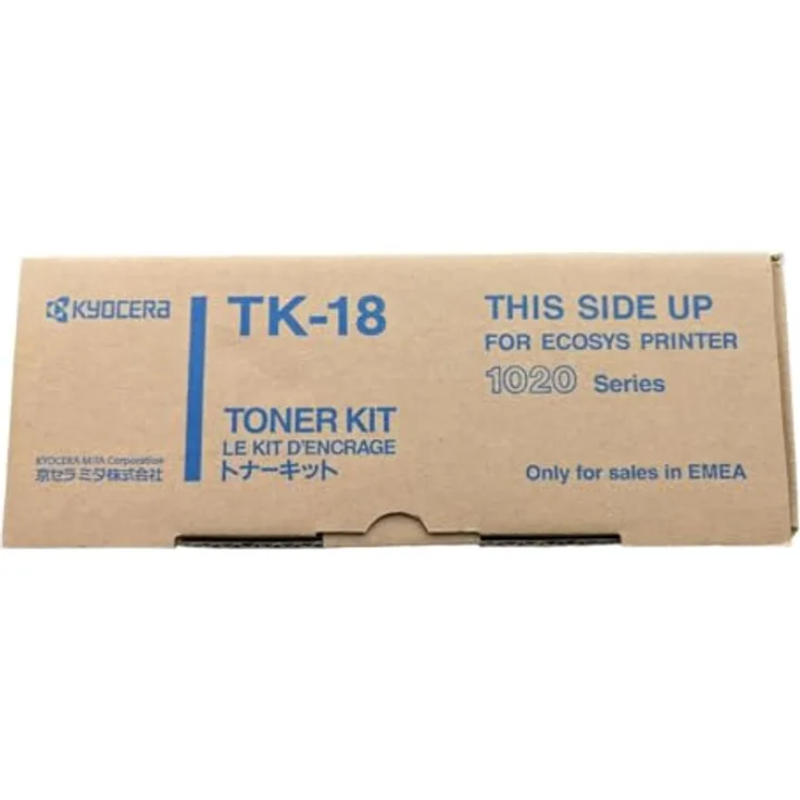 Kyocera Toner-Kit TK-18, kompatibler Toner für verschiedene Kyocera Drucker, schwarz