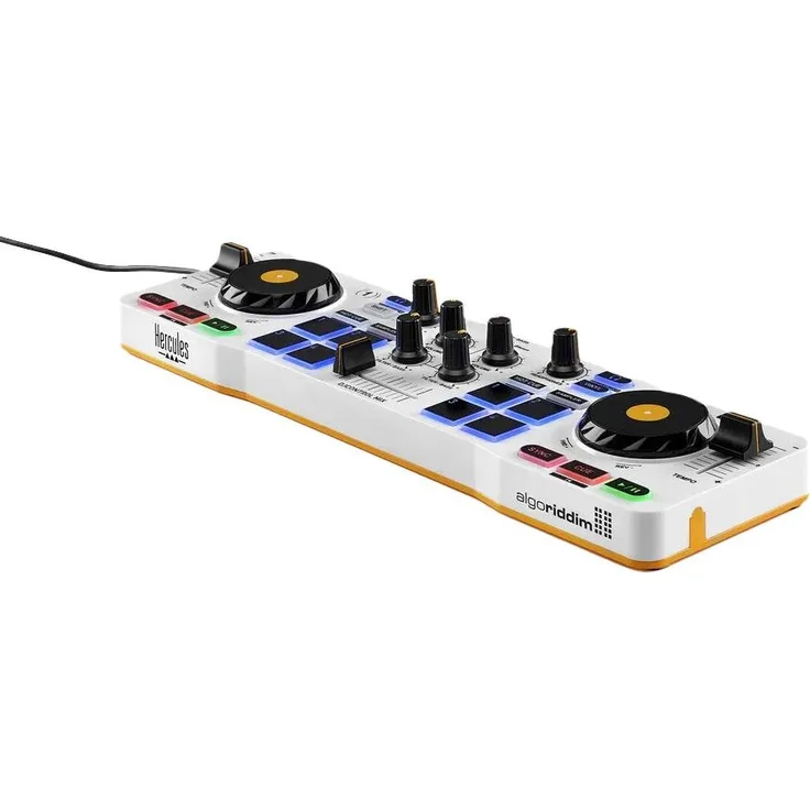 Hercules DJControl Mix, kompakter DJ Controller mit drahtloser Bluetooth-Verbindung und präzisen Jog-Wheels