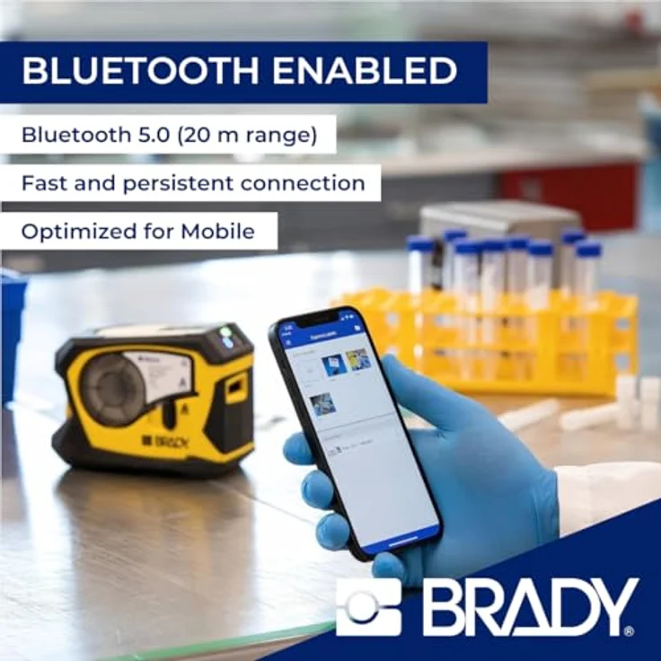 Brady M211-Etikettendrucker, mobiler Thermotransfer-Drucker, 203dpi, max. Breite 19.05 mm, Bluetoo, Etikettendrucker – Bild 3
