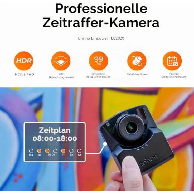 BRINNO TLC2020M, Zeitraffer-Kamera mit 1920 x 1080 Pixel, Bundle mit Montageset – Bild 5