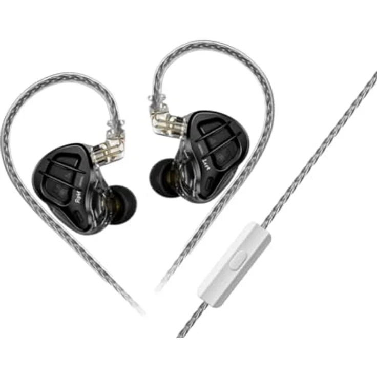 KZ ZAR NO MIC, In-Ear Kopfhörer mit 1 DD- und 7 BA-Einheiten, ergonomisches Design, versilbertes Kabel – Bild 1