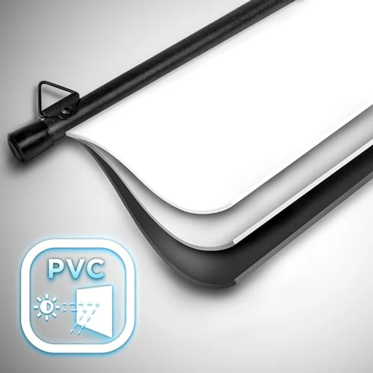 Duronic BPS70, 70 Zoll 4:3 Projektor-Leinwand mit 4K Full HD 3D, Rollo-Leinwand 1.0 Gain, Wandmontage für Heimkino und Büro – Bild 4