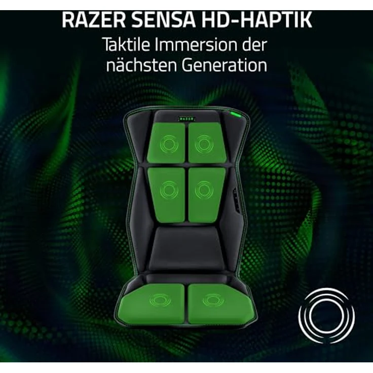 Razer Freyja - Gaming-Sitz-Kissen Auflage mit Razer Sensa HD-Haptik, HyperSpeed Wireless und Bluetooth, für Gaming- und Bürostühle, Haptik-EQ per Razer Synapse, Schwarz – Bild 2