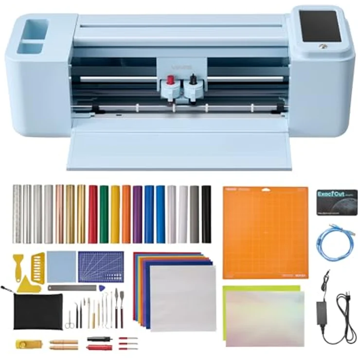 VEVOR Vinylschneidemaschine 30 cm, Schneideplotter mit Touchscreen, inkl. Material- und Werkzeugsatz, kompatibel mit Mac/Windows/Android/iOS für Bastelarbeiten und Karten – Bild 1