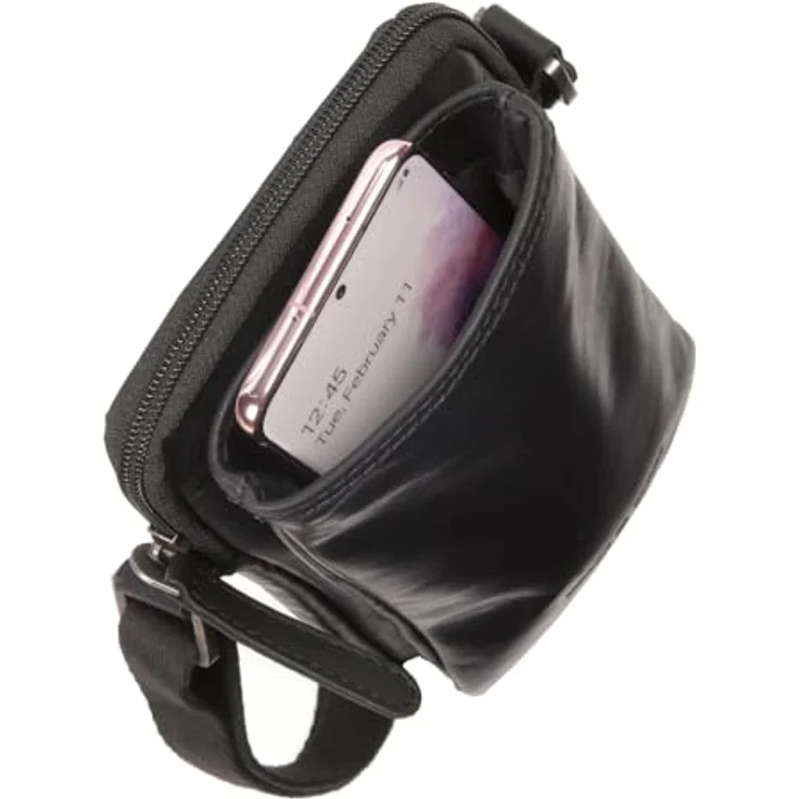Greenburry Pure Black Handytasche, 100% Leder, schwarz, 11 cm x 3 cm x 20 cm – Bild 5