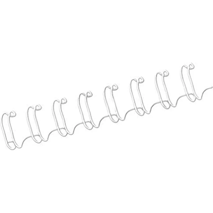 Fellowes Drahtbinderücken A4, 10mm, weiß, 100 Stück, 53262, 9-sprachiges Verpackungsdesign